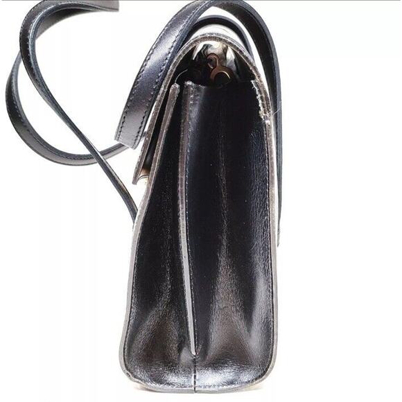 Authentic Vintage Christian Dior Hand Bag Black Leather - Picture 5 of 9